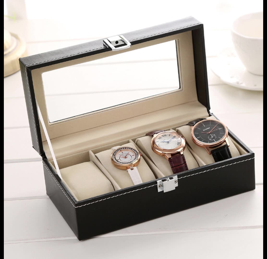 Luxury Watch Packaging Box - DELESYS 4 Pozisyon PU saat kutusu