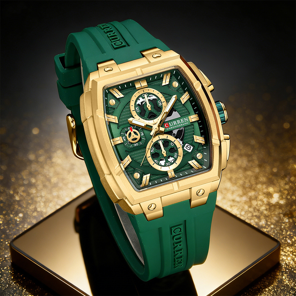 Luxury Watch Apple - CURREN Lüks Vintage Erkek Spor Kronograf