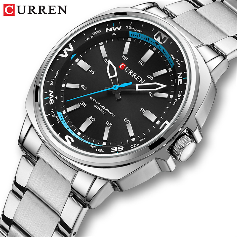 Luxury Watch Apple - CURREN 8455 Erkek Moda Kuvars Saat