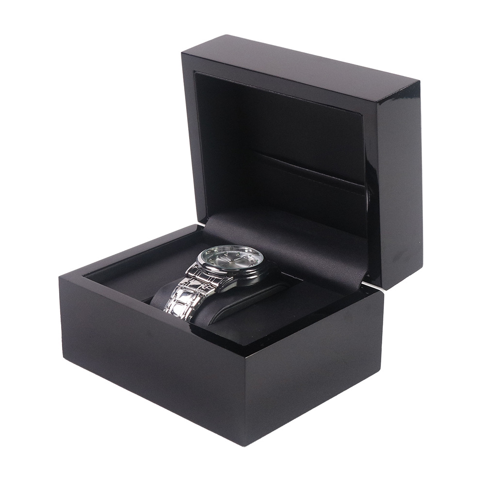 Luxury Watch Packaging Box - Siyah Yüksek Parlaklıkta Lake Tekli Saat