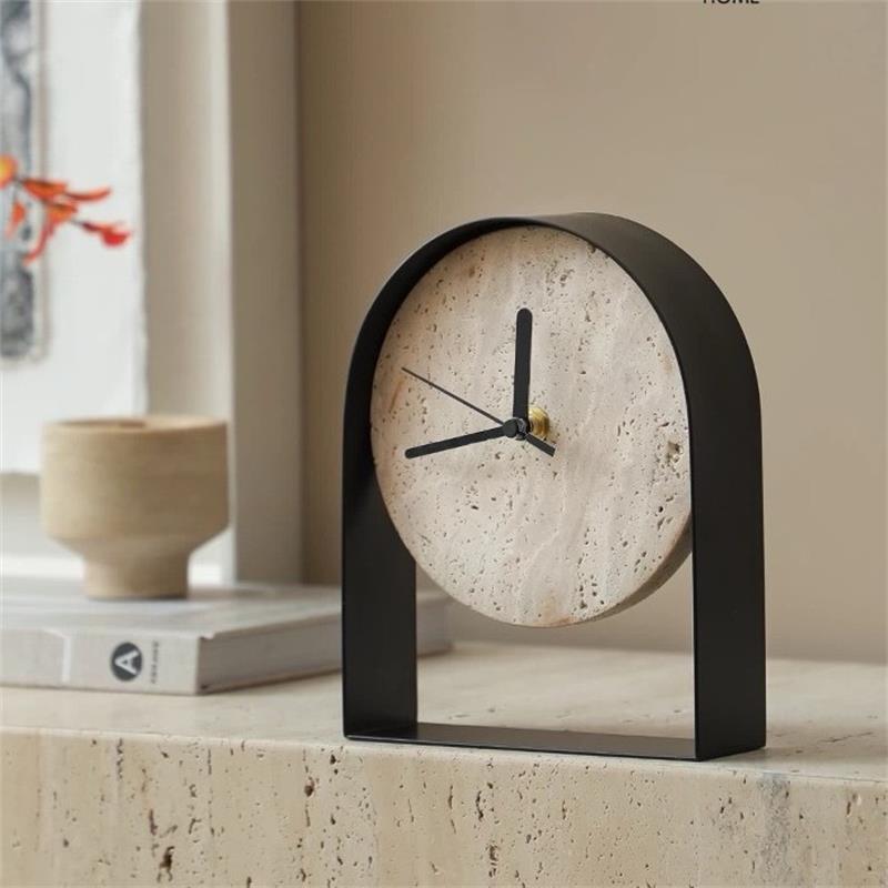Table Watch Luxury - Lüks Mermer Masaüstü Saati Modern Model