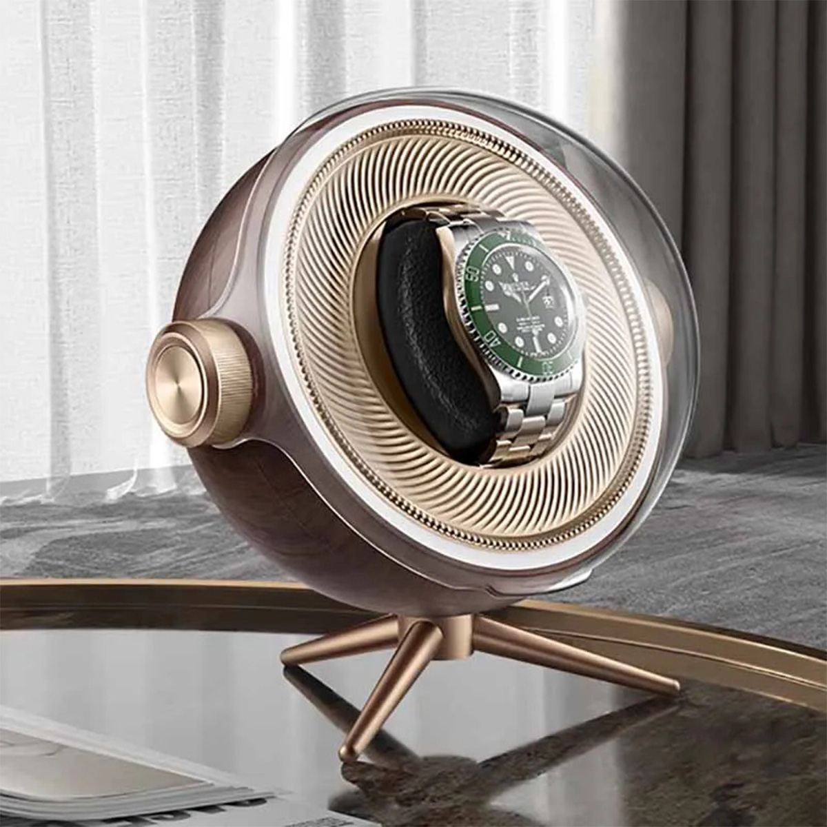 Zero Luxury Watch - Lüks Otomatik Saat Çalıştırıcı, Sıfır Manyetizmalı
