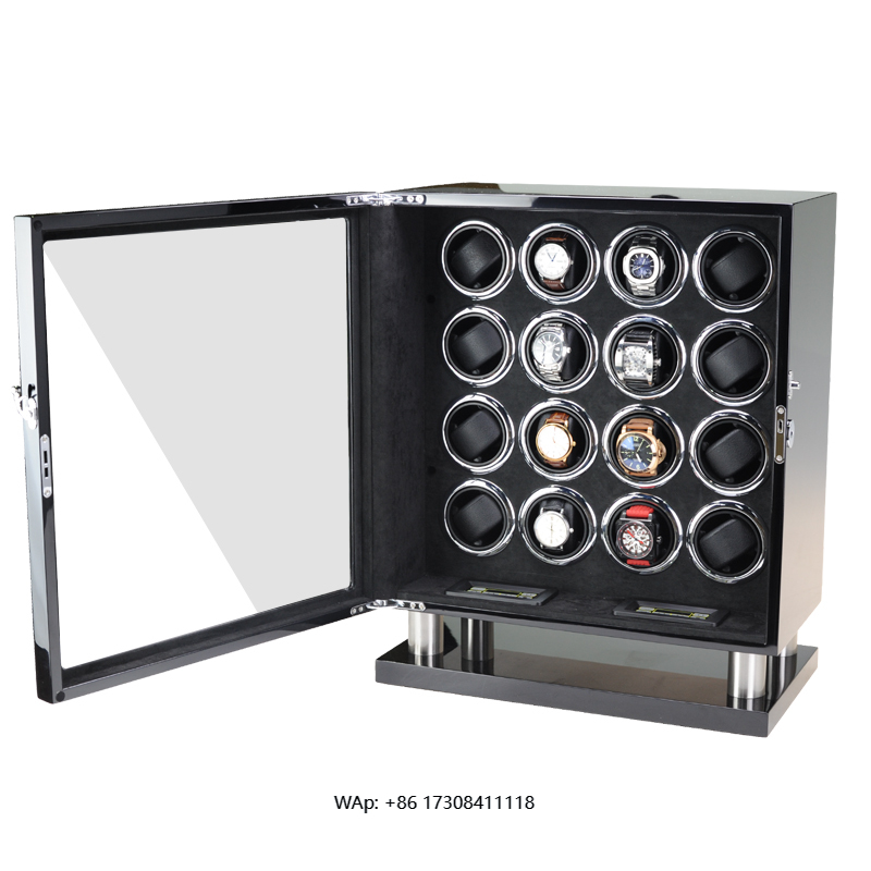 Luxury Watch Storage - Lüks Otomatik Saat Çalıştırıcı Kasası Ahşap