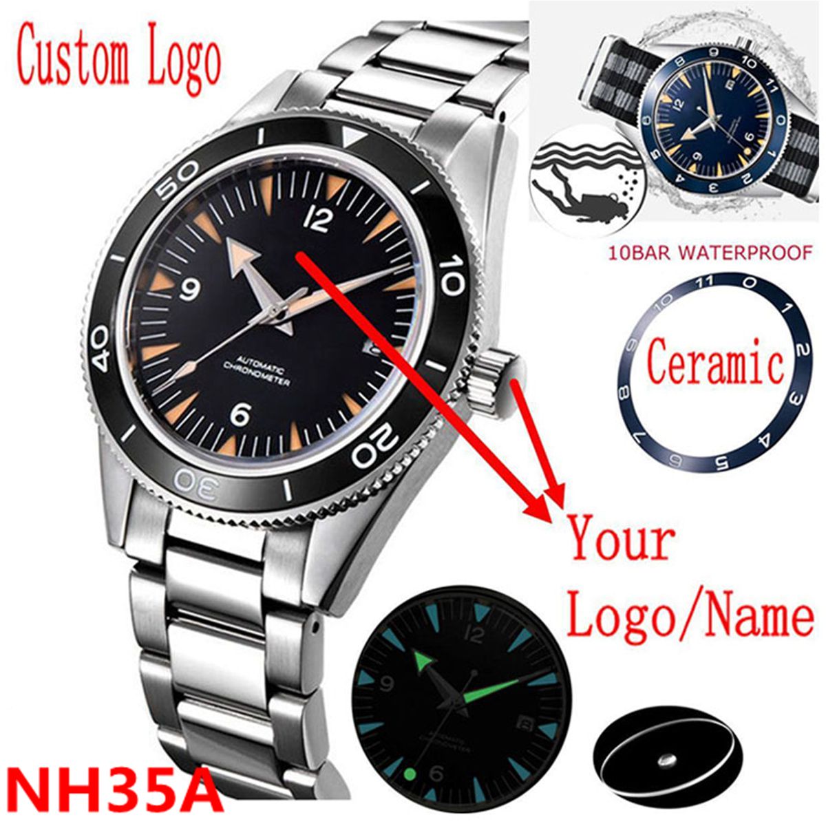 Özel Logo NH35 Hareket Izle 10 - Luxury Watch Exchange incelemesi ve fiyatı