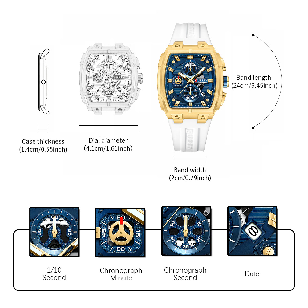 CURREN Lüks Vintage Erkek Spor - Luxury Watch Apple incelemesi ve fiyatı